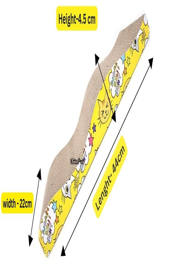 KittuPet Cat Scratch pad Reversible cat Scratcher Cardboard cat scratchers for Indoor Cats Sleep Play and Grind Claws Size 44x22x4.5 cm - Image 2